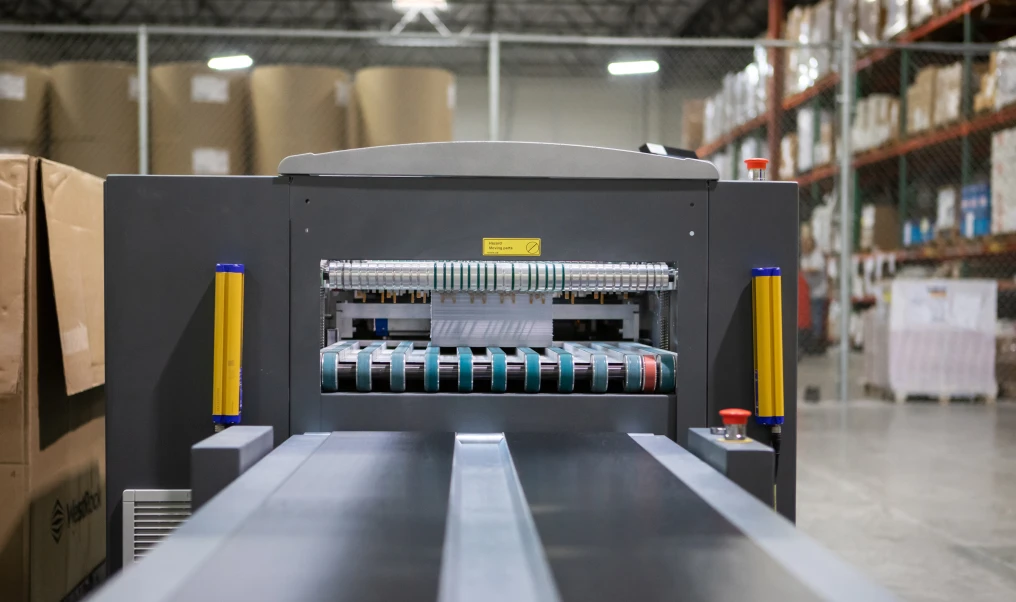 The conveyer belt of a printing machine