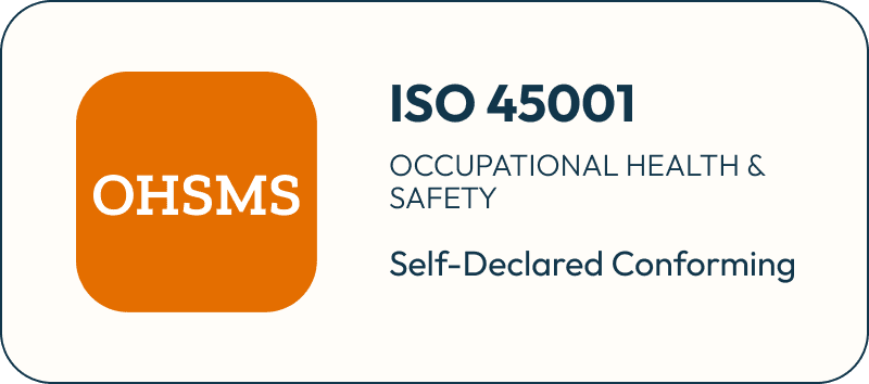 OHSMS icon ISO 45001 occupational health and safety self-declared conforming